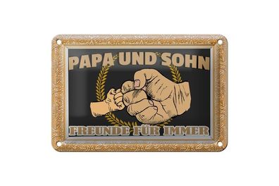Blechschild Papa und Sohn Freunde für immer, 3 verschied Größen, Blechschilder