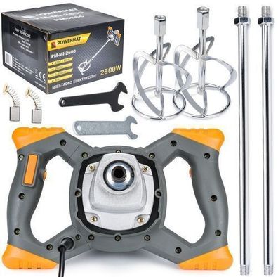 Rührgerät Rührwerk Mischer Betonmischer Mörtelrührer Rührquirl inkl. 2x Rührstab