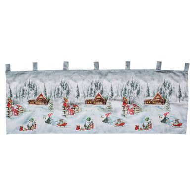 LED Gardine Weihnachten Scheibengardine X-Mas beleuchtet Fenstergardine 45x120cm