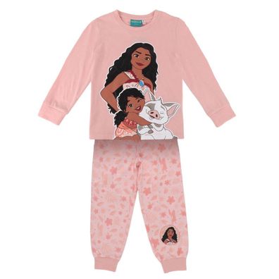 Disney Moana Schlafanzug Kinder Pyjama Set langarm, Baumwolle Jersey
