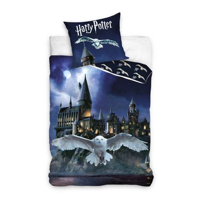 Harry Potter Bettwäsche Set 100 % Baumwolle Bettbezug 135x200 cm + Kissen 80x80 cm