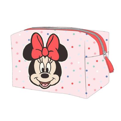 Disney Minnie Mouse Kulturtasche für Kinder Kosmetiktasche 7,5×10×18?cm aus Kunstl