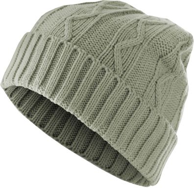 MSTRDS Beanie Beanie Cable Flap Grey