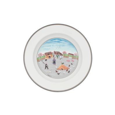 Villeroy & Boch Vorteilset 6 Stück Design Naif Suppenteller Hühnerhof bunt 1023372