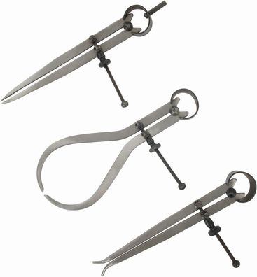 Silverline Präzisionswerkzeuge Zirkel und Taster, 3-tlg. Satz 3-tlg