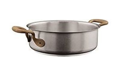 Sambonet 1965 Vintage Edelstahl Antik Bratentopf 24 cm S0136-S00487-51909-24