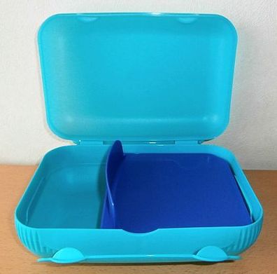 Tupperware® * * Lunch-Box * * große Brotdose mit Einsatz - TÜRKIS/ LILA