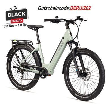 DERUIZ E-Bike Trekkingrad 250W 55Nm E-Bike Quartz SUV, 27,5 Zoll Ebike MTB