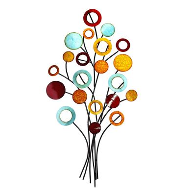 Gilde Wandrelief, Baum, Metall, mehrfarbig, VE 1, L. 4 cm, B. 51 cm, H. 97 cm