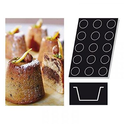 Sambonet Pasticceria Flexipan Form 60x40 15 Muffins 8,2 cm P0002-P00790-47740-69