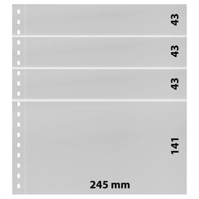 10 Lindner Omnia Einsteckblätter weiss mit 4 Streifen siehe Beschreibung