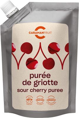 Caramanfruit Sauer-Kirschen-Frucht-Püree 3x 1kg leicht säuerlich Weichsel-Püree