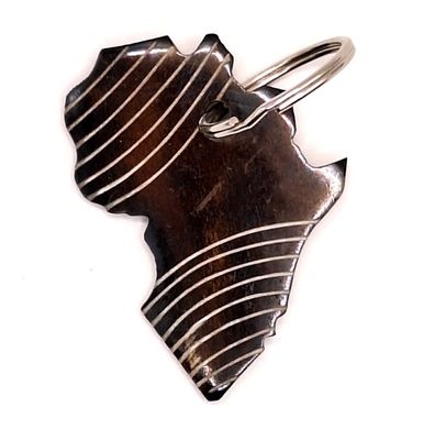 Afrikanich Schlüsselanhänger aus Horn Handarbeit Glücksbringer Geschenk Unisex