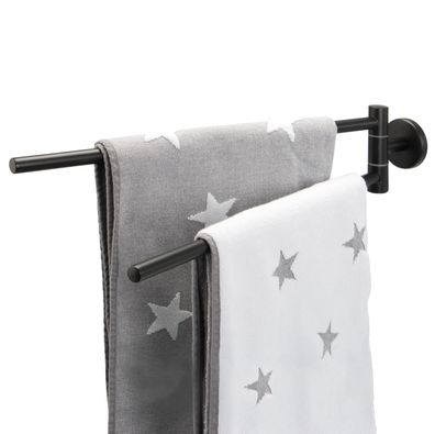 bremermann Bad-Serie PIAZZA BLACK - Handtuchhalter, aus Edelstahl matt schwarz