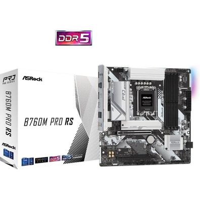 ASRock B760M Pro RS, 1700 mATX HDMI/DP, DDR5 retail