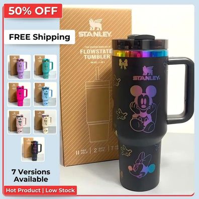 Mickey Mouse 40oz Tumbler Stanley Cup Dupe with Straw | 7 Cute Styles | Gift for her