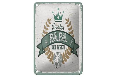 Blechschild Bester Papa der Welt, 4 verschied Größen, Blechschilder