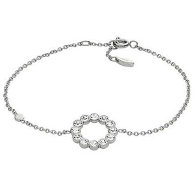 Steel bracelet with glittering decoration JF02799040