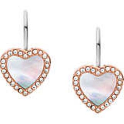 Women´s heart earrings with crystals JF03456791