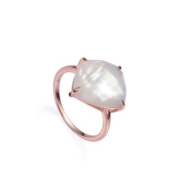 Elegant bronze ring with mother-of-pearl Elegant 15110A01-40 - Circuit: 52 mm
