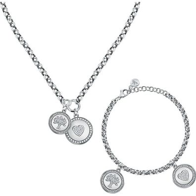 Fashion steel jewelry set Love S0R31 (necklace + bracelet)