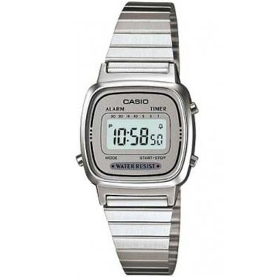 Casio Damen Digital mit Edelstahl Armbanduhr LA670WA 7D
