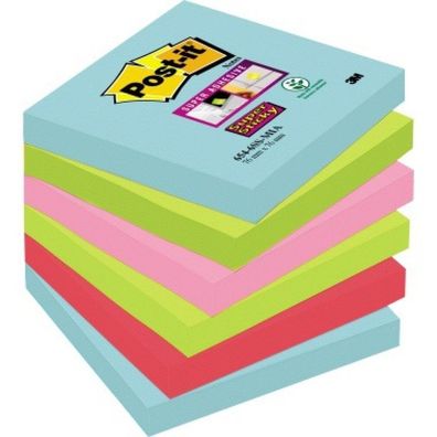 Haftnotiz Post-it Sticky 76x76mm farbig sortiert
