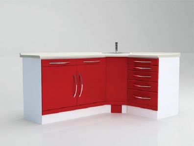 Behandlungszeile "Laval" | Praxismöbel Arbeitszeile L-Form