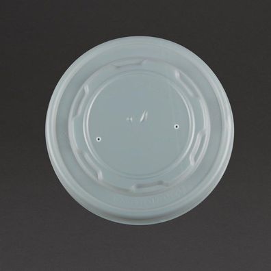 Vegware Kompostierbare Flache Deckel für Suppen- Und Universalbecher 35Cl45,4Cl