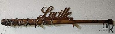 Lucille Negan´s Bat Replica T.W.D. + Wandhalter, Negan LARP Deko Set