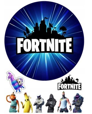 Fortnite Essbar 20cm Game Tortenaufleger Torte Tortenbild Zuckerbild TEXT
