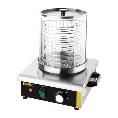 Buffalo Hotdogmaschine – Bain-Marie-System mit Glaszylinder, 450 W
