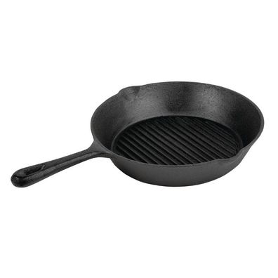 Vogue Runde Skillet Grillpfanne Aus Gusseisen 26,7Cm