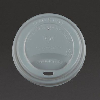 Vegware Kompostierbare Heißgetränkebecher-Deckel 34 45,5Cl