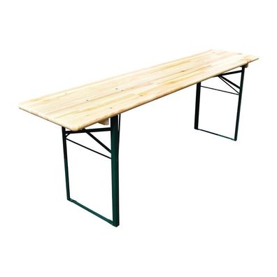 Biertisch klappbar 2200x500x780mm aus Kiefernholz mit Stahlrahmen