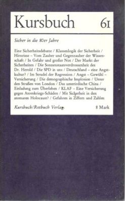 Kursbuch 61: Sicher in die 80er Jahre (1980) Rotbuch