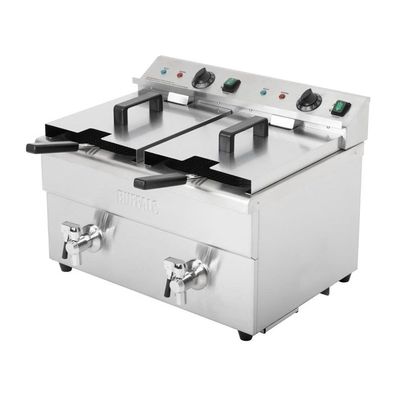 Gastronomie Buffalo Doppel-Induktionsfritteuse 2X 3000W