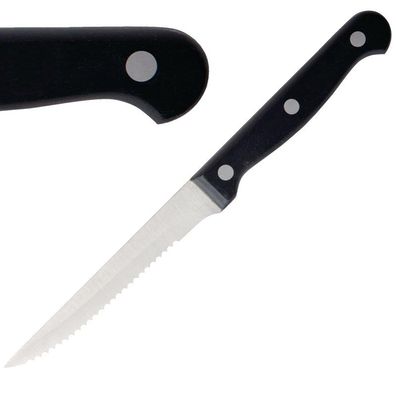 Olympia Steakmesser Mit Schwarzem Griff 21,5Cm (12 Stück)