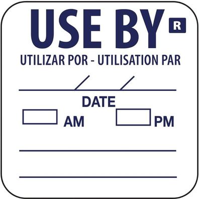 Hygiplas Etikett 25mm Use By (1000 Stück)