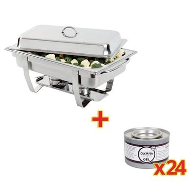 Sonderangebot Milan Chafing-Dish Mit 24 X Brennpaste