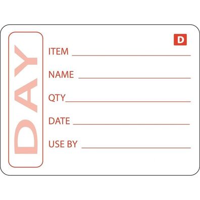 Vogue Auflösbare Etiketten für Zubereitetes (250 Stück)