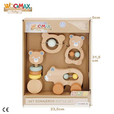 Rassel-Set Woomax 13,5 X 9,5 X 4,5 CM (4 Stück)