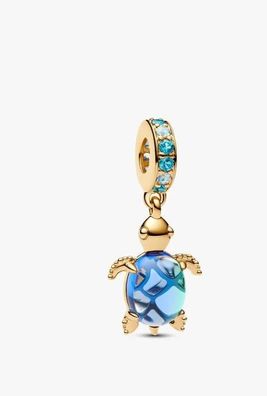 Pandora Sea Turtle Murano Glass Dangle Charm