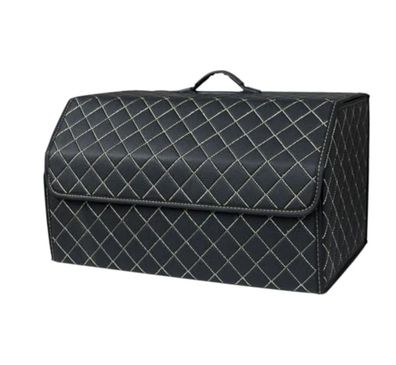 Ergocar Kofferraum Organizer L Schwarz PU-Leder faltbar wasserdicht Auto SUV