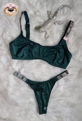 Victoria‘s Secret * ungefüttertes Bralette BH Set * Strass * 2tlg * Gr. M * KP 95€