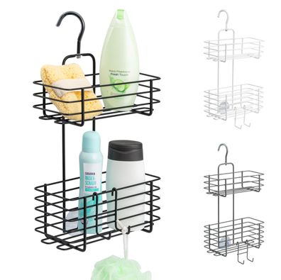 bremermann Duschregal mit 2 Körben, Duschkorb zum Einhängen aus Metall