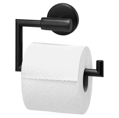 bremermann Bad-Serie PIAZZA BLACK - Toilettenpapierhalter, aus Edelstahl schwarz