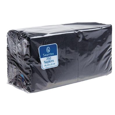 Cocktailservietten schwarz 25cm (2000 Stück)