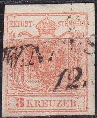 Österreich Austria [1850] MiNr 0003 Y a III ( O/used ) [01]