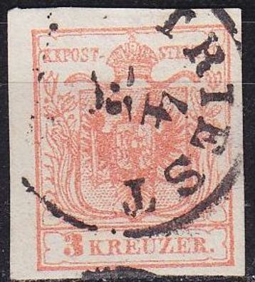 Österreich Austria [1850] MiNr 0003 Y a III ( O/used ) [05]